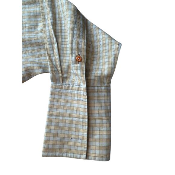 E = MC2 Shirt Clothing For Millionaires 4XL White Check 100% Cotton Button Up - Picture 7 of 14